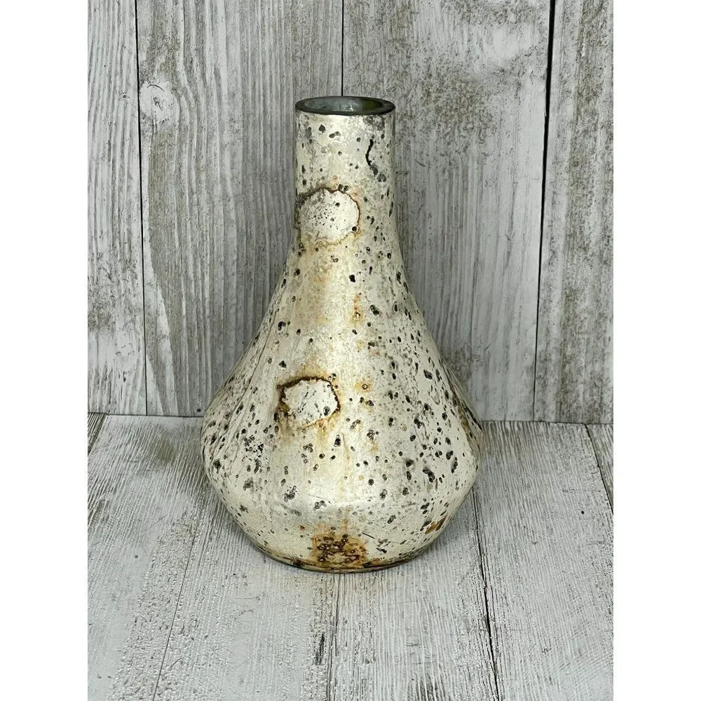 Funky Birch Wood Glass Bud Vases Set of 2